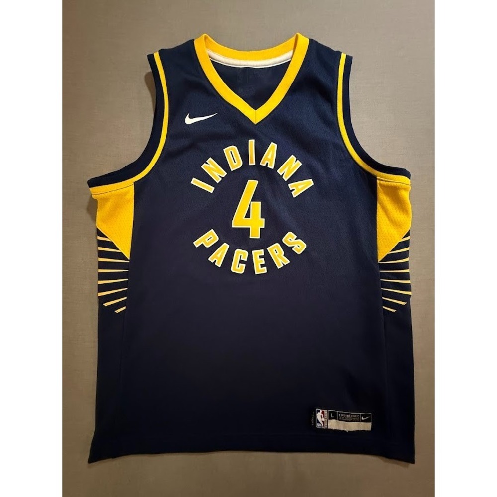 Indiana Pacers Oladipo #4 Nike NBA Jersey Mens Large Bue Sleeveless.